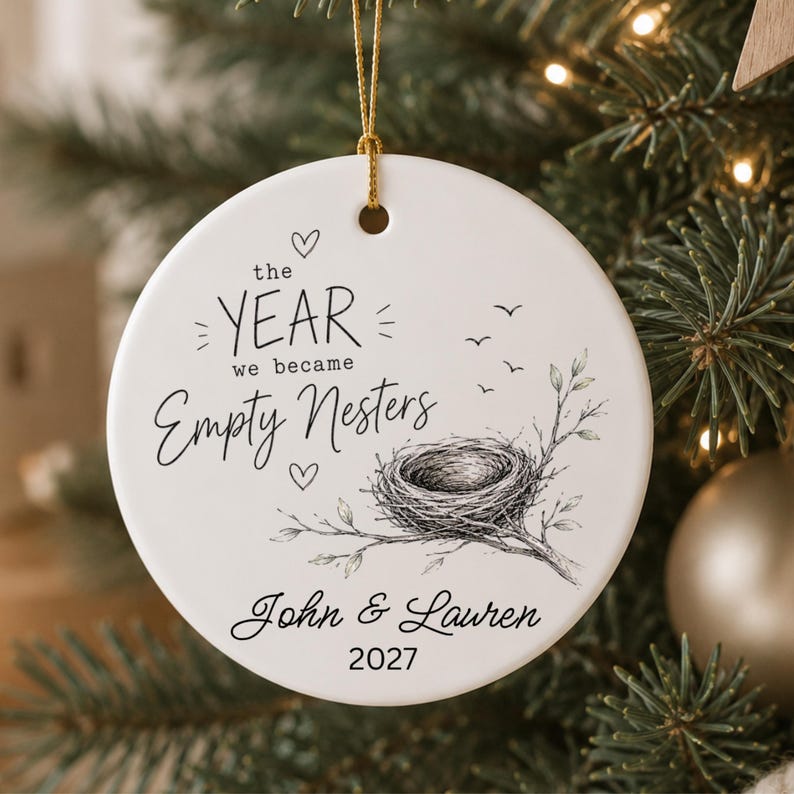 First Christmas Empty Nest Ornament | Personalized Empty Nester Gift | Parents Christmas Keepsa product image 11