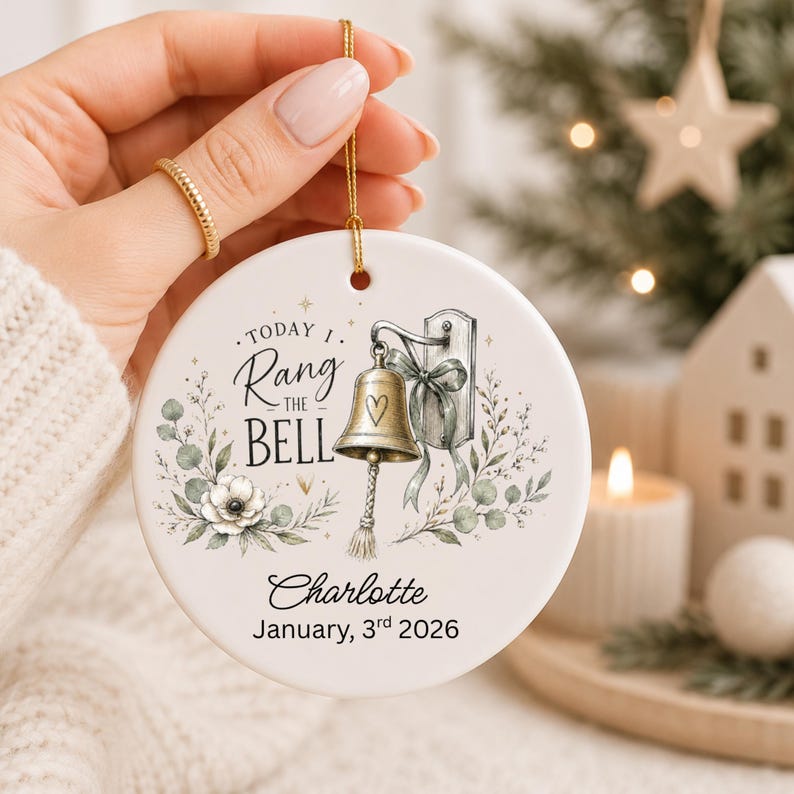 Ring The Bell Ornament Personalized | Chemo Graduation Gift | Cancer Survivor Gift product image 8