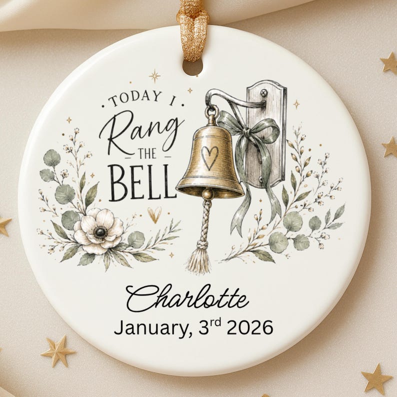 Ring The Bell Ornament Personalized | Chemo Graduation Gift | Cancer Survivor Gift product image 6