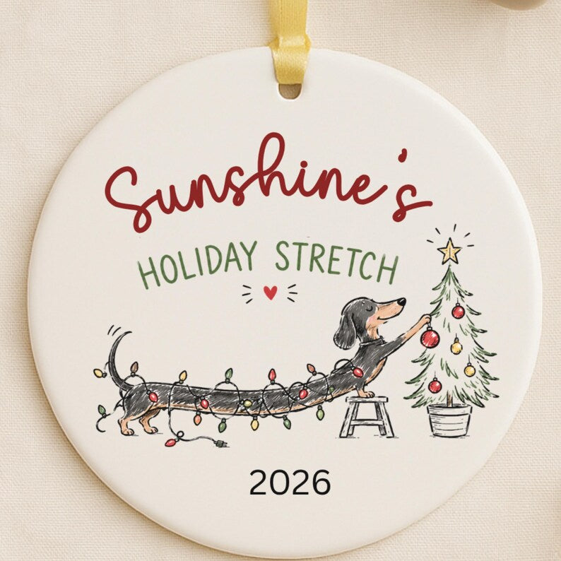 Personalized Dachshund Christmas Ornament – Doodle Wiener Dog Ornament product image 6