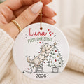 Goldendoodle First Christmas Ornament Personalized | Puppy's Christmas Ornament | Doodle Dog Fi personalized Christmas ornament