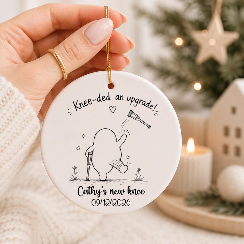 Personalized Knee Surgery Ornament – Knee Replacement Gift product image 8