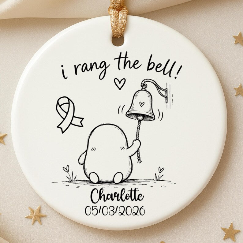 Personalized Ring The Bell Ornament – Cancer Survivor Gift product image 6