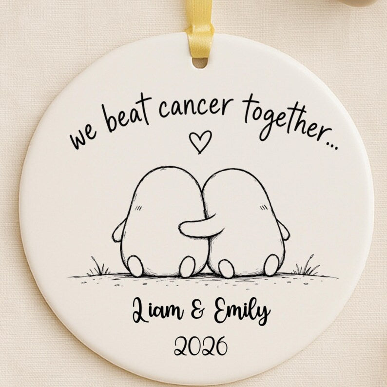 Personalized Cancer Survivor Ornament – Beat Cancer Together Gift product image 4
