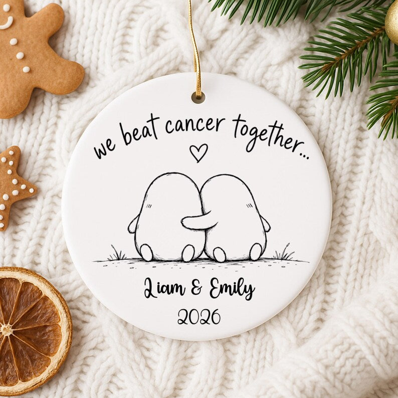 Personalized Cancer Survivor Ornament – Beat Cancer Together Gift product image 9
