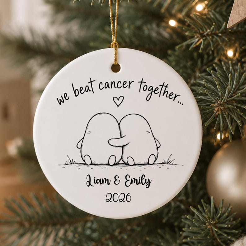 Personalized Cancer Survivor Ornament – Beat Cancer Together Gift product image 11