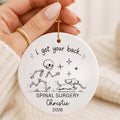 Personalized Spinal Surgery Ornament – Back Surgery Gift personalized Christmas ornament