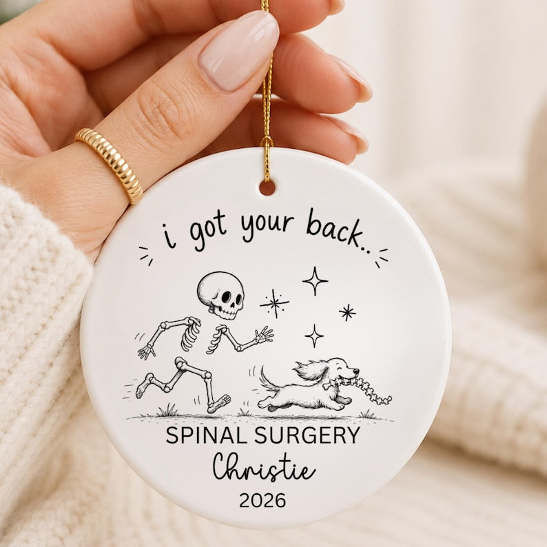 Personalized Spinal Surgery Ornament – Back Surgery Gift personalized Christmas ornament