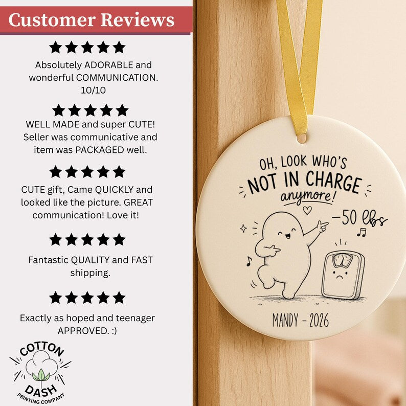 Personalized Weight Loss Ornament – Funny Weight Loss Gift product image 12