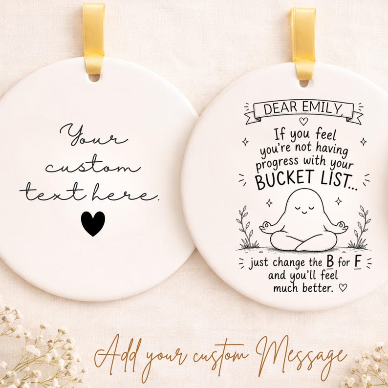Personalized Funny Bucket List Ornament – Gift for Best Friend product image 2