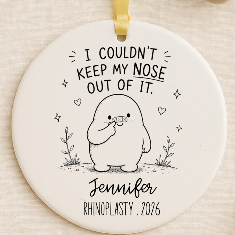 Personalized Rhinoplasty Ornament – Nose Job Gift product image 4