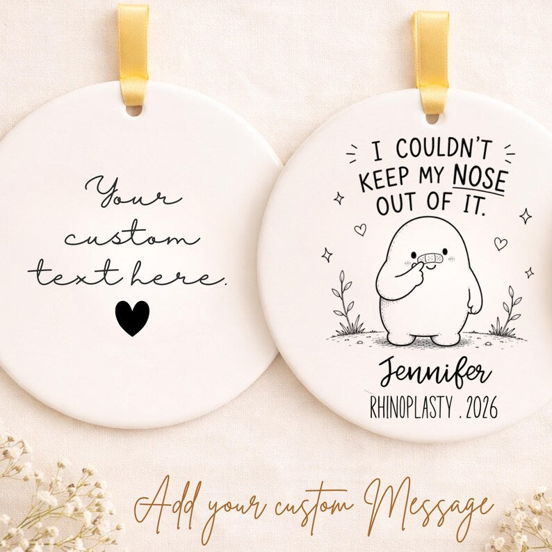 Personalized Rhinoplasty Ornament – Nose Job Gift product image 2