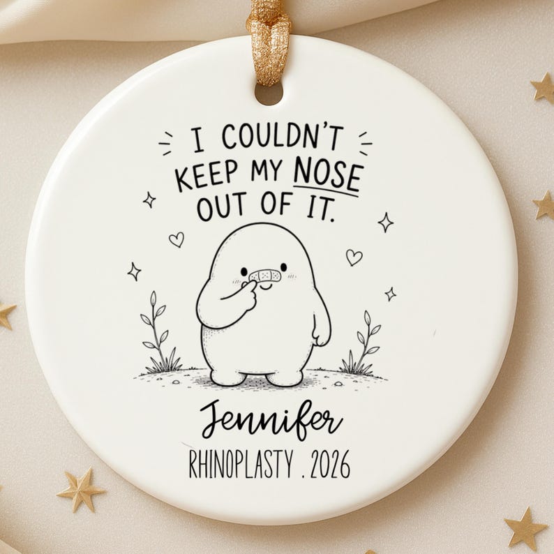 Personalized Rhinoplasty Ornament – Nose Job Gift product image 8