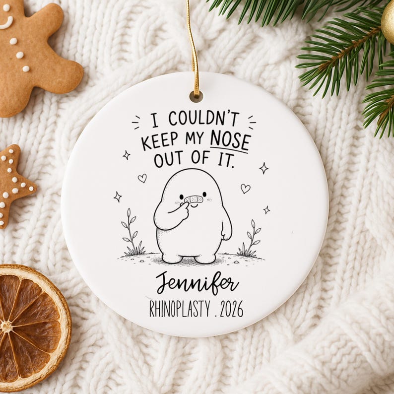 Personalized Rhinoplasty Ornament – Nose Job Gift product image 10