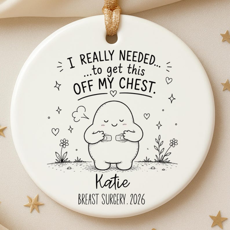 Personalized Breast Surgery Ornament – Breast Reduction Gift product image 8