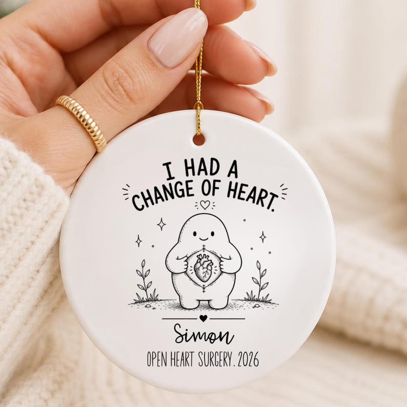 Personalized Open Heart Surgery Ornament – Heart Surgery Gift personalized Christmas ornament