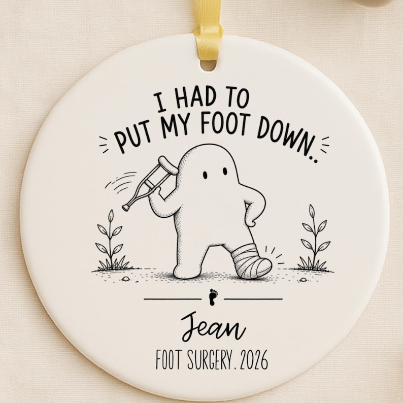 Personalized Foot Surgery Ornament – Ankle Replacement Gift product image 4