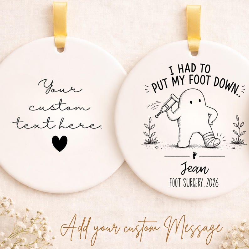 Personalized Foot Surgery Ornament – Ankle Replacement Gift product image 2