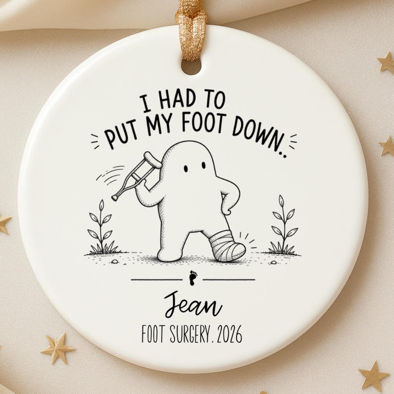 Personalized Foot Surgery Ornament – Ankle Replacement Gift product image 8