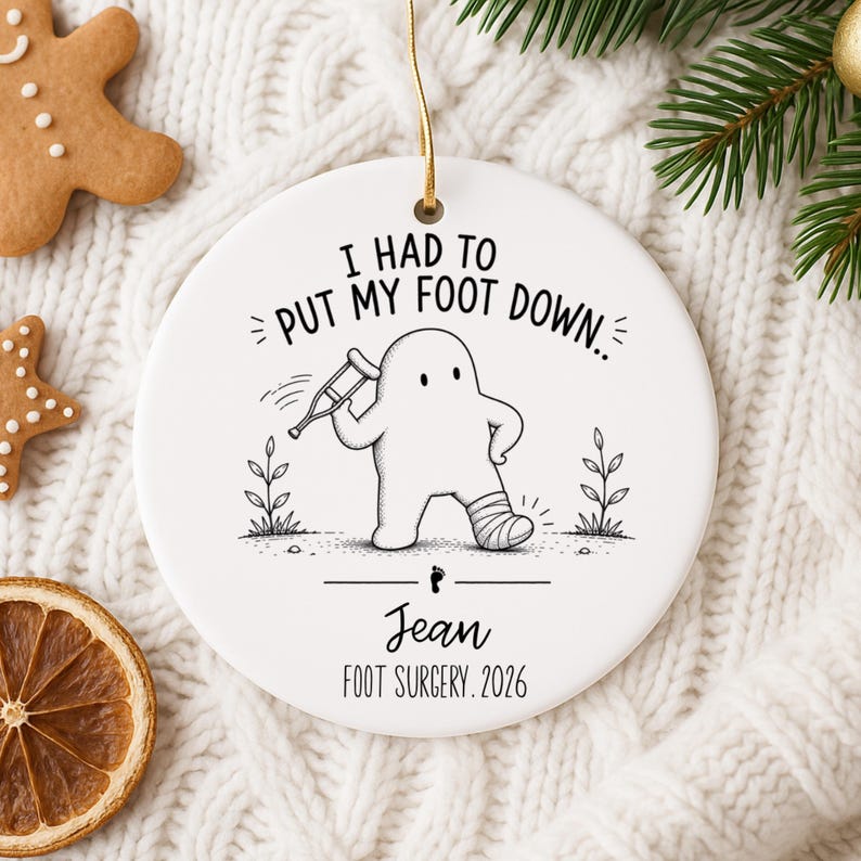 Personalized Foot Surgery Ornament – Ankle Replacement Gift product image 10