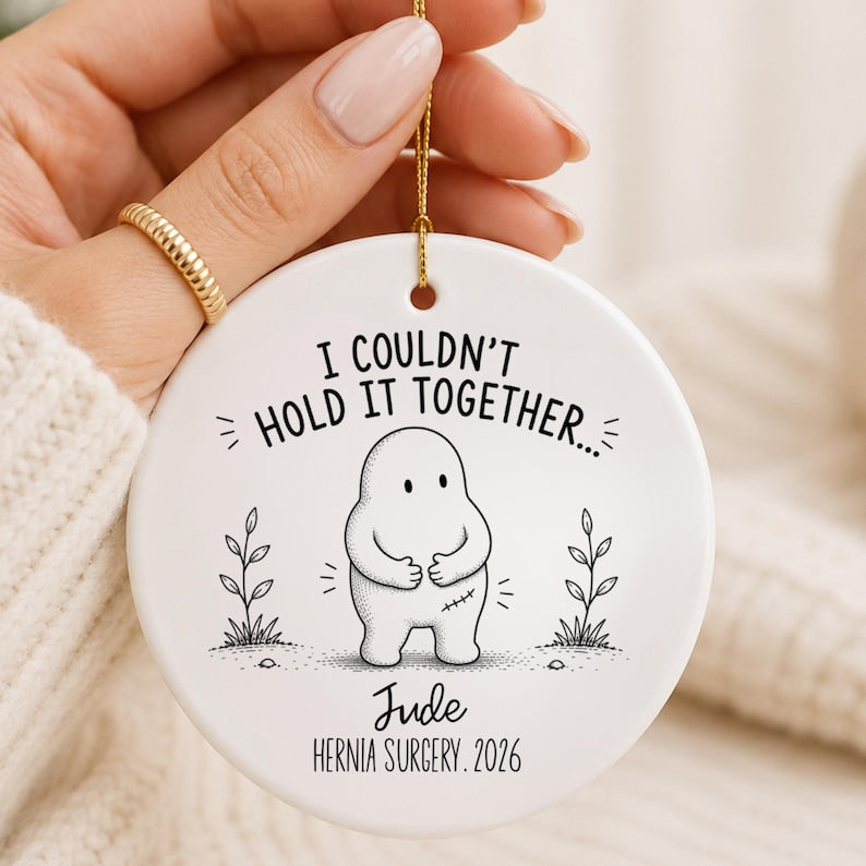 Personalized Hernia Surgery Ornament – Hernia Repair Gift personalized Christmas ornament