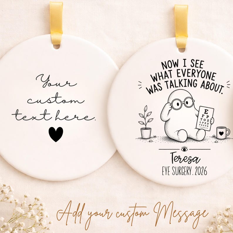 Personalized Eye Surgery Ornament – Cataract Surgery Gift product image 2