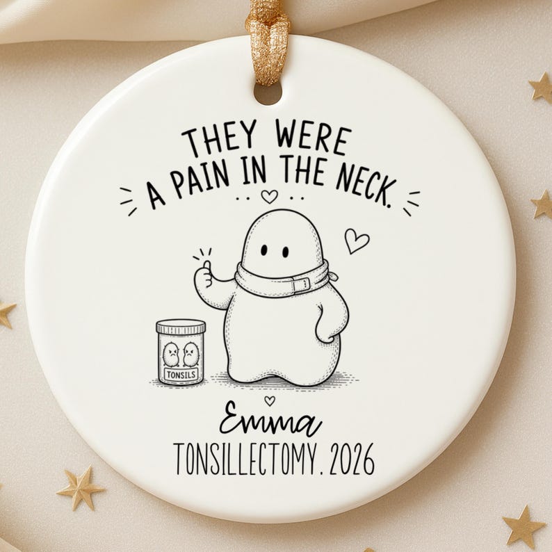 Personalized Tonsillectomy Ornament – Tonsillectomy Gift product image 4
