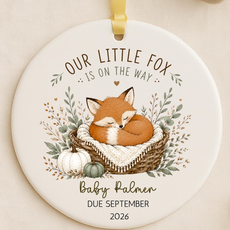 Personalized Baby Announcement Ornament – Pregnancy Announcement Gift product image 4