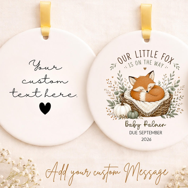 Personalized Baby Announcement Ornament – Pregnancy Announcement Gift product image 2