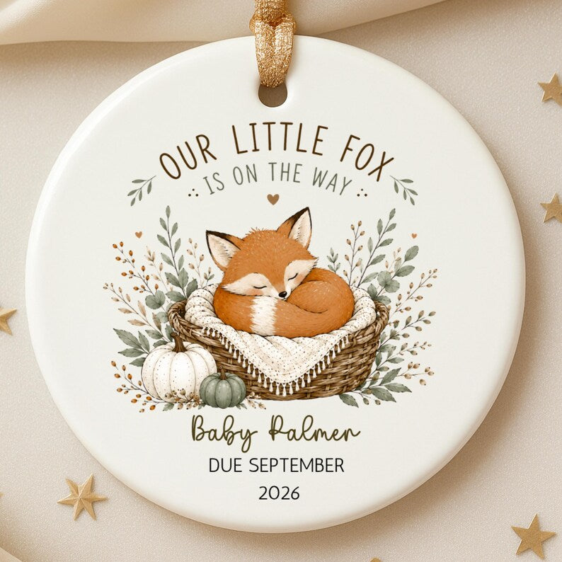 Personalized Baby Announcement Ornament – Pregnancy Announcement Gift product image 8