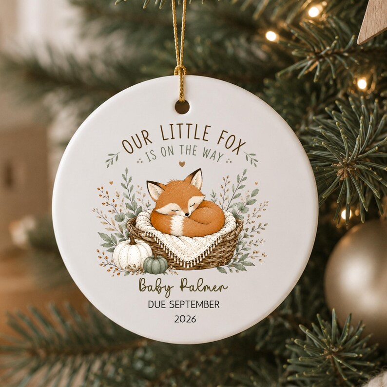Personalized Baby Announcement Ornament – Pregnancy Announcement Gift product image 11