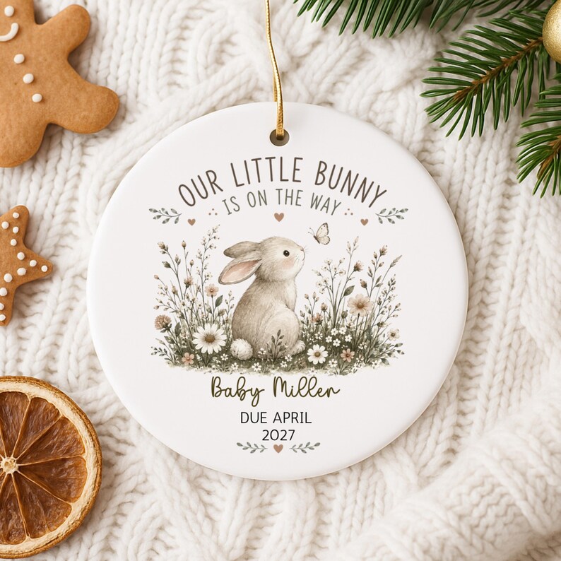 Pregnancy Announcement Ornament – Easter Pregnancy Reveal product image 10