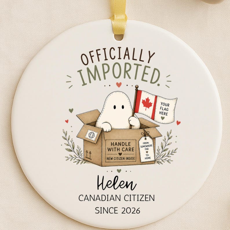 Personalized Canadian Citizenship Ornament – New Citizen Gift product image 6