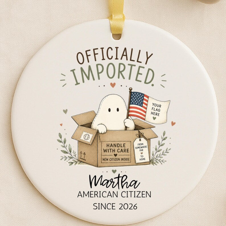 American Citizenship Ornament – Personalized New American Citizen Gift product image 7