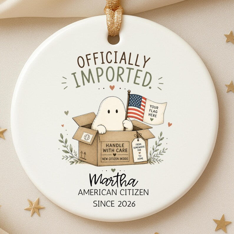 American Citizenship Ornament – Personalized New American Citizen Gift product image 4