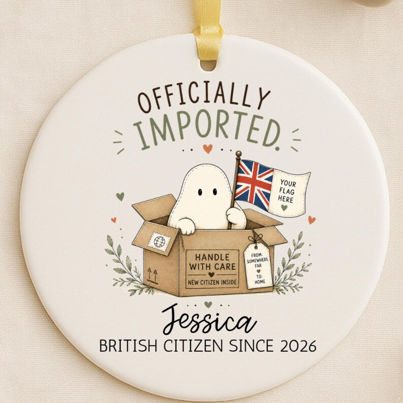 British Citizenship Ornament – Personalized UK Citizenship Gift product image 6