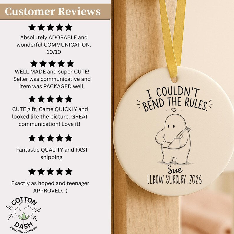 Funny Elbow Surgery Ornament – Personalized Elbow Replacement Gift product image 12