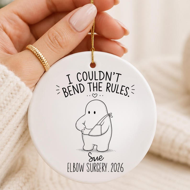 Funny Elbow Surgery Ornament – Personalized Elbow Replacement Gift personalized Christmas ornament