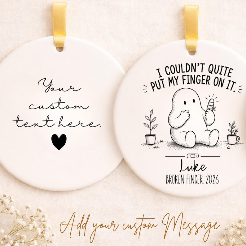 Personalized Broken Finger Ornament – Broken Finger Gift product image 2