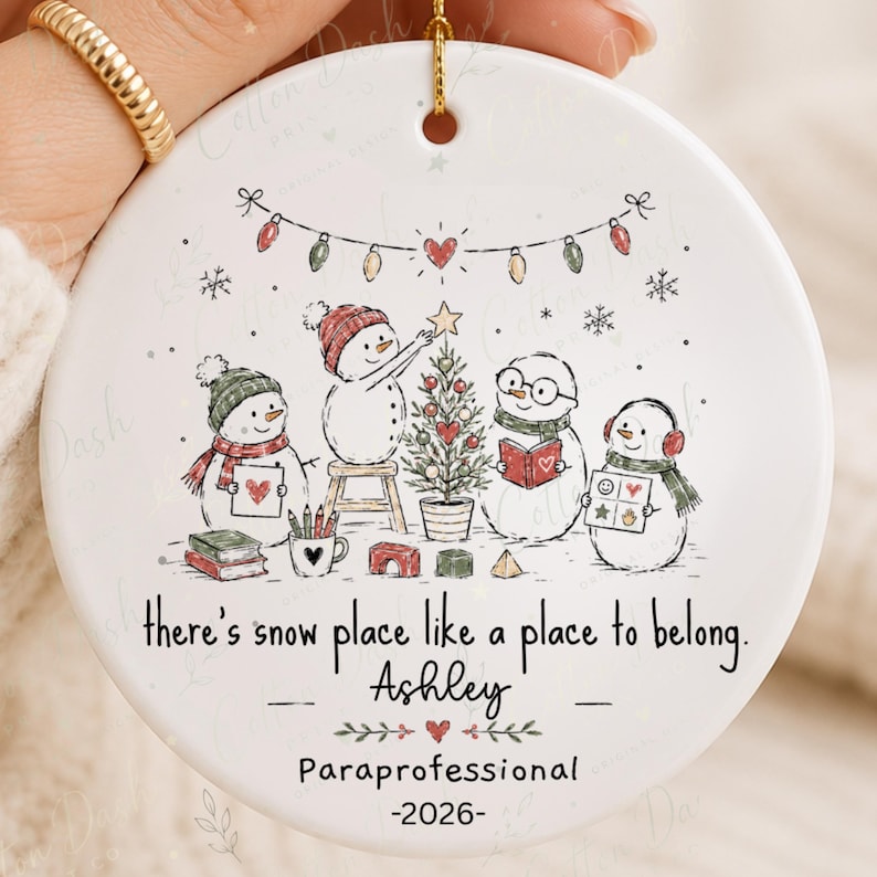 Paraprofessional Christmas Ornament – Personalized Para Gift product image 10