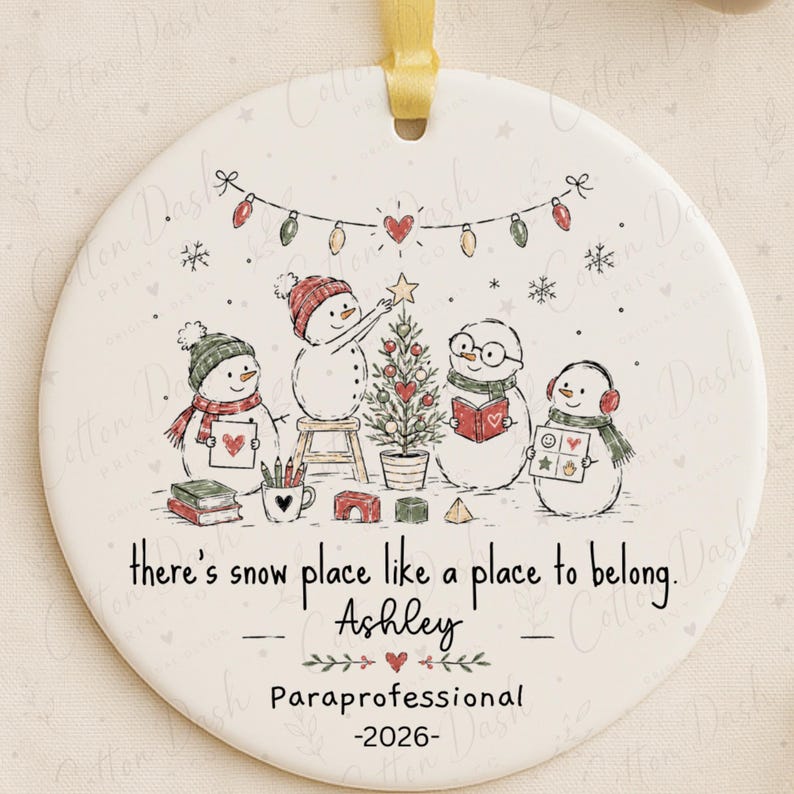 Paraprofessional Christmas Ornament – Personalized Para Gift product image 9