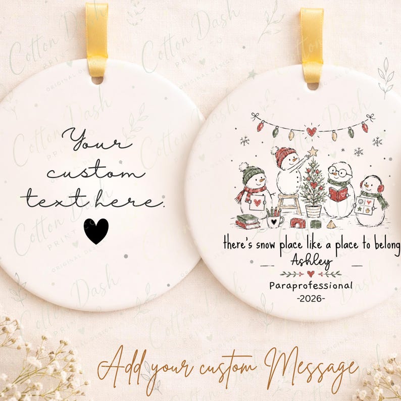 Paraprofessional Christmas Ornament – Personalized Para Gift product image 2