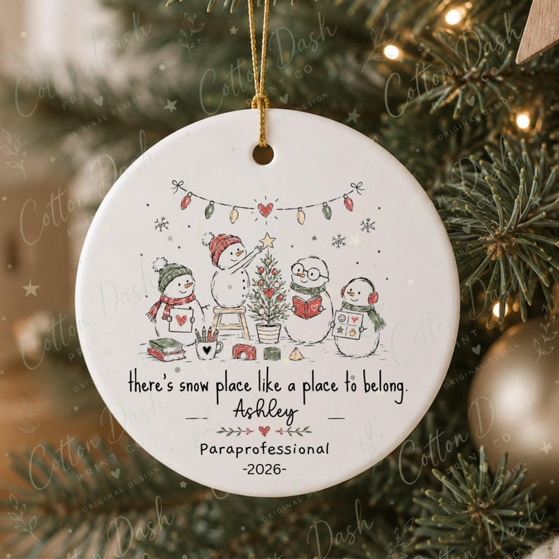 Paraprofessional Christmas Ornament – Personalized Para Gift product image 12