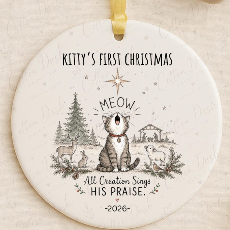 Cat First Christmas Ornament – Christian Cat Ornament product image 6