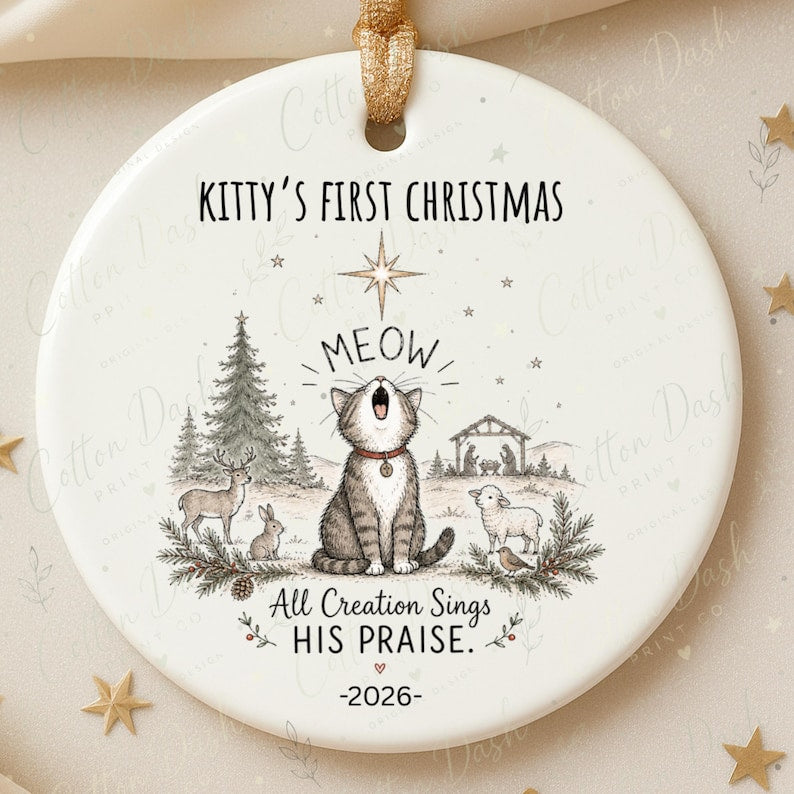 Cat First Christmas Ornament – Christian Cat Ornament product image 8