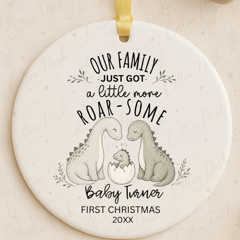 Baby First Christmas Ornament – Personalized Baby Boy Ornament product image 4