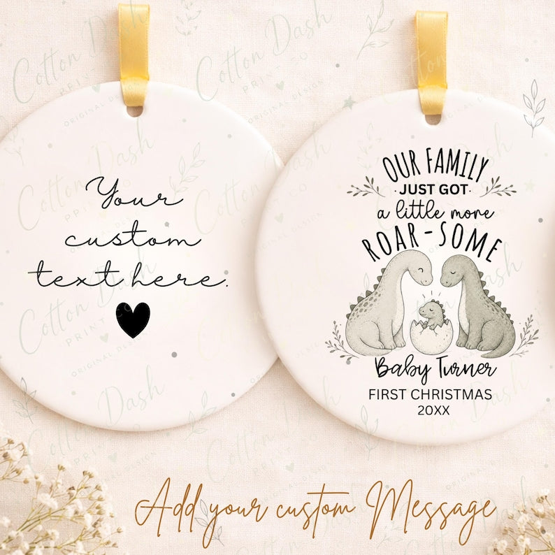 Baby First Christmas Ornament – Personalized Baby Boy Ornament product image 2