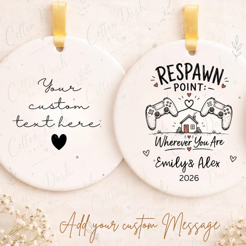 Gamer Couple Ornament – Long Distance Relationship product image 2