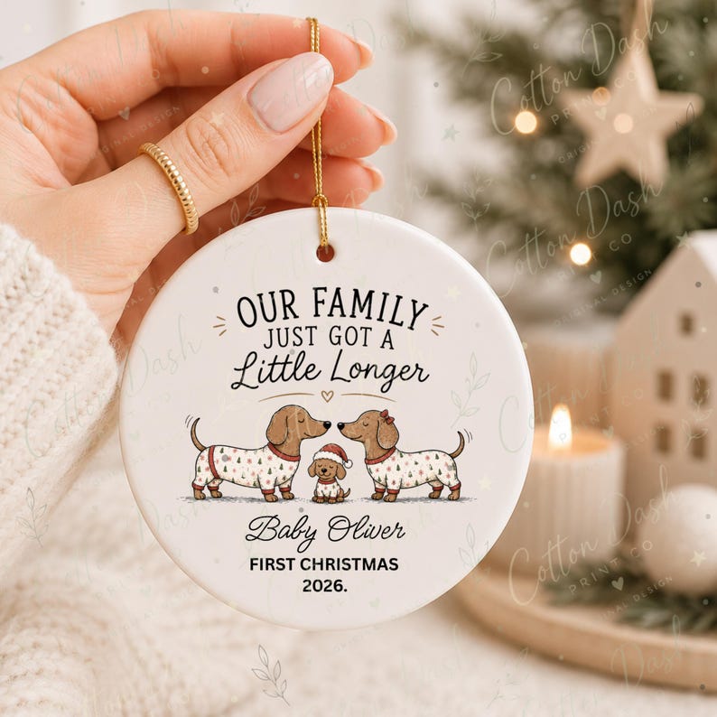 Baby First Christmas Ornament – Personalized New Baby Gift product image 6