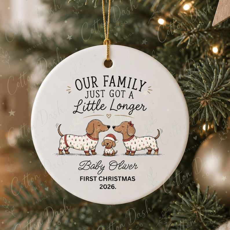 Baby First Christmas Ornament – Personalized New Baby Gift product image 12